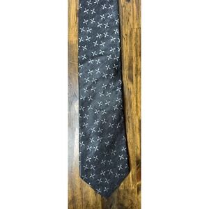 Tommy Hilfiger 100% Silk Neck Tie Black Gray
